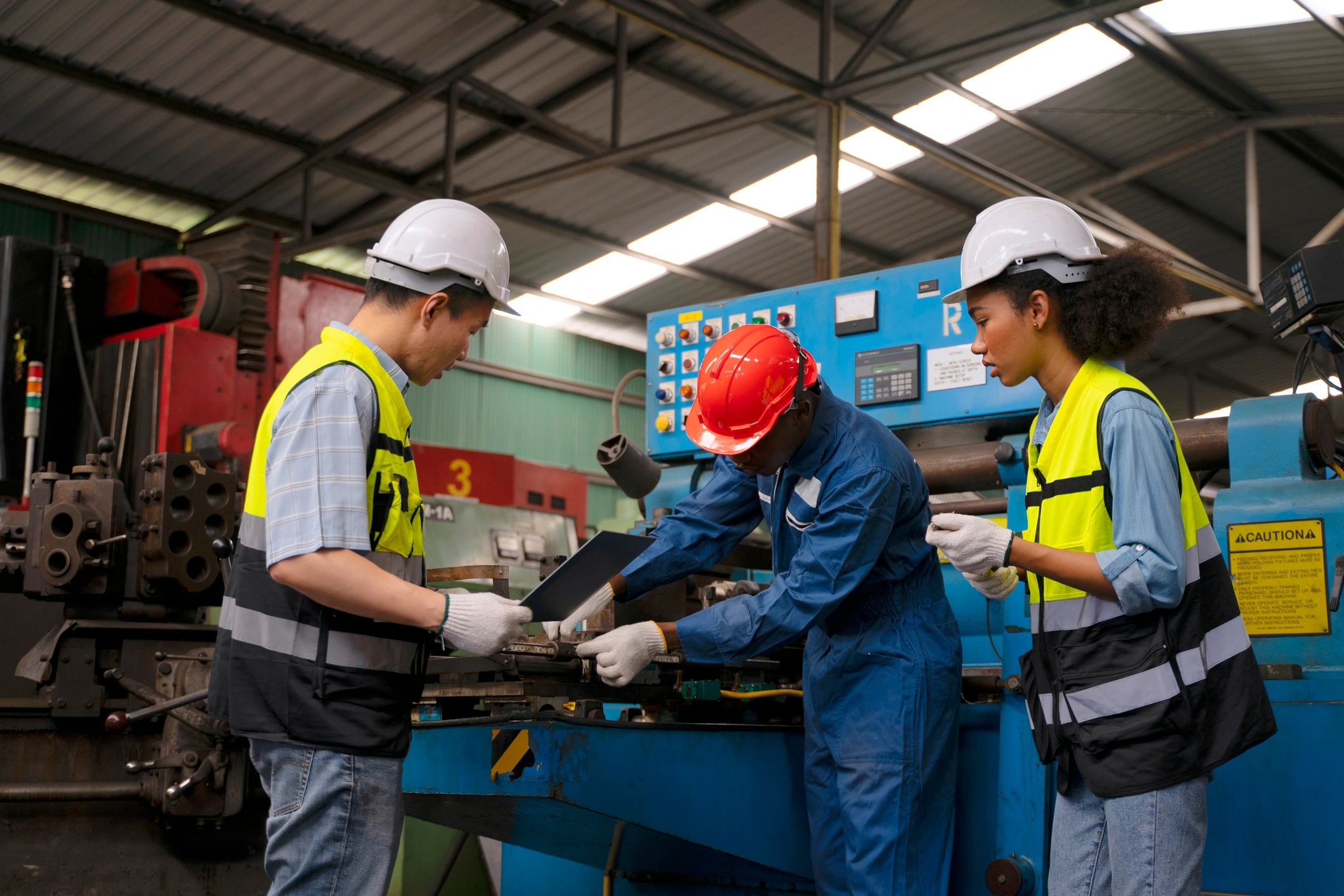 industrial coatings team at work