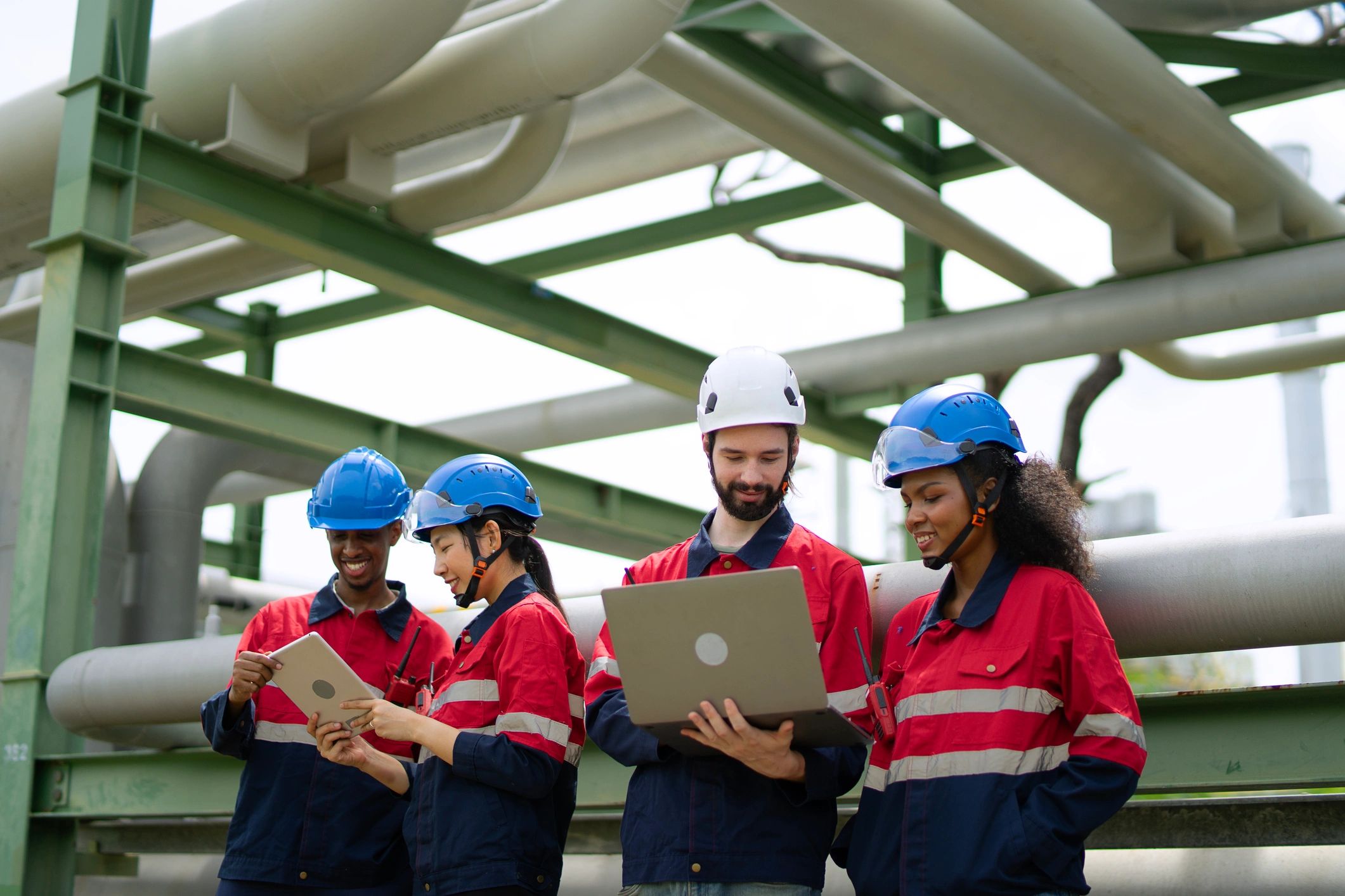 industrial coatings team at work
